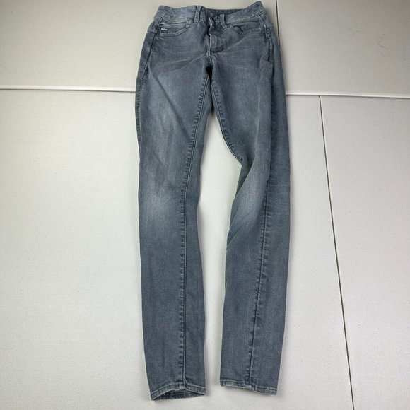 G Star Raw Pants Womens 25 x 32 Blue‎ Elva Tapered Jeans Skinny Motorcycle - Picture 1 of 11